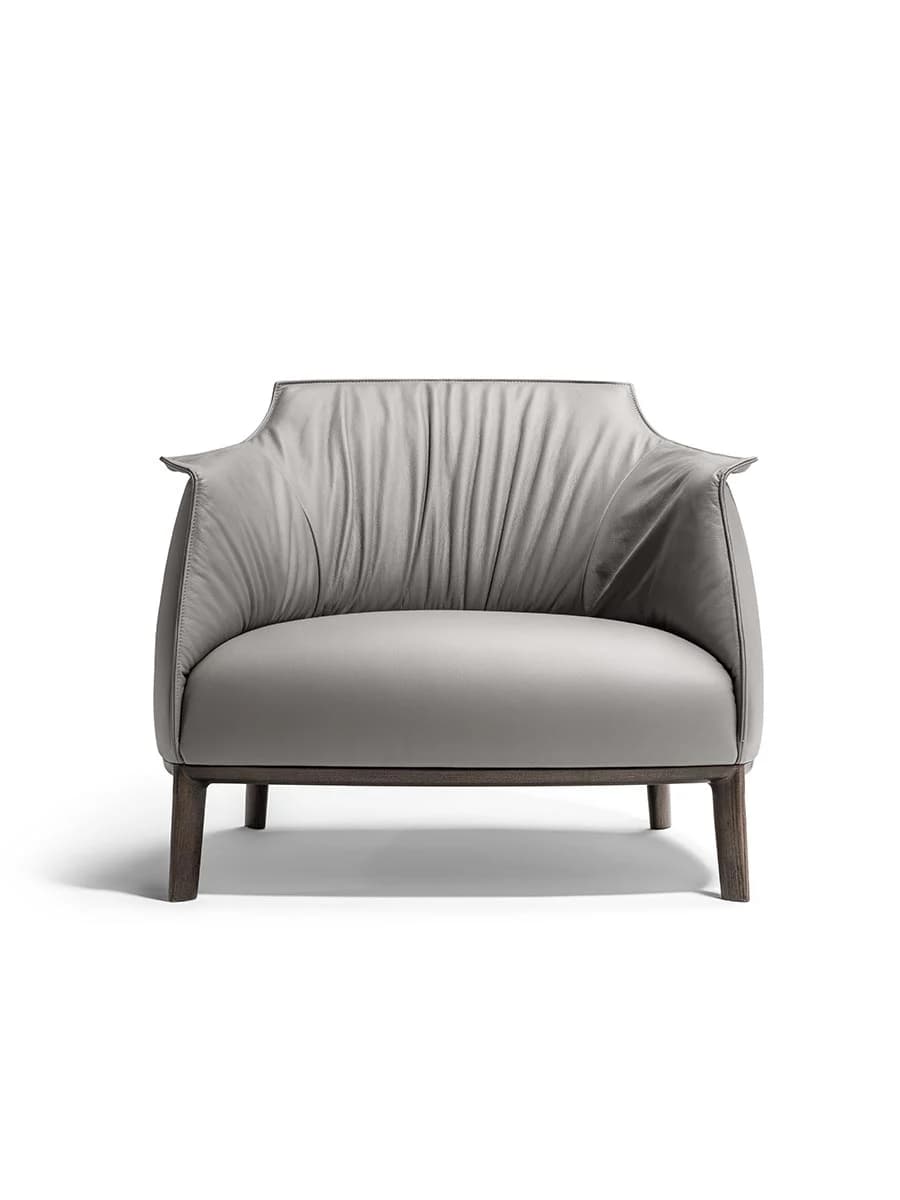 Archibald Large Armchair Wood Base